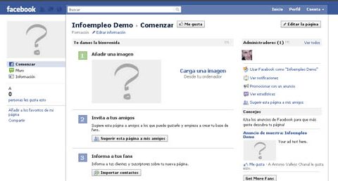 Facebook Fan page para colgar nuestro currículo (1)