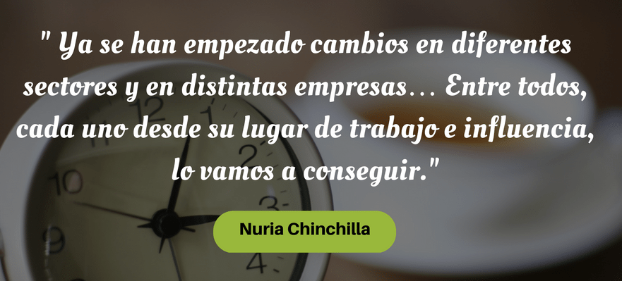 Nuria Chinchilla pacto por los horarios